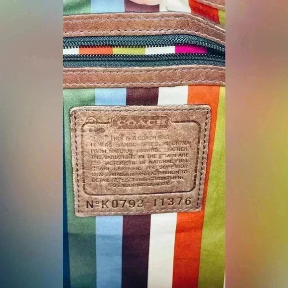 Coach Julia Thick Leather Handbag, Purse Boho - Picture 12 of 16